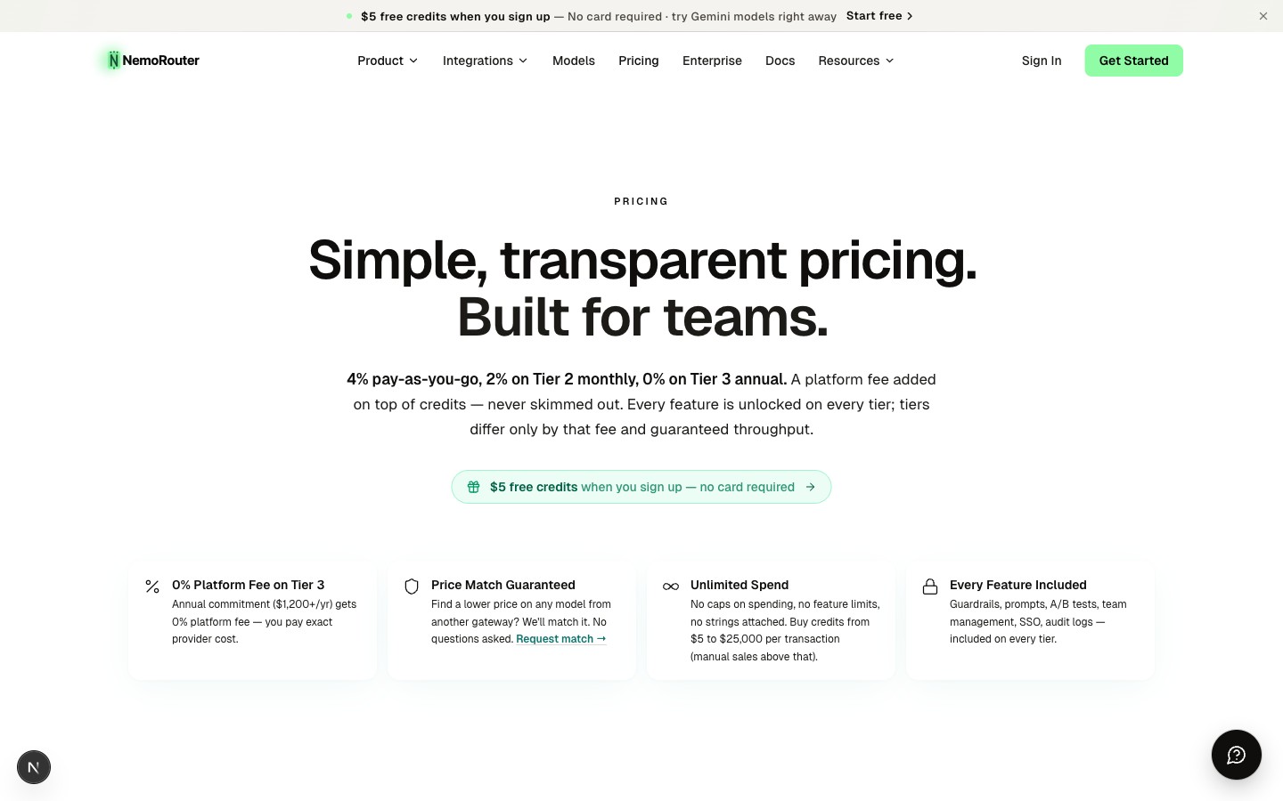 Pricing plans — Pay as you go, Pro, Enterprise