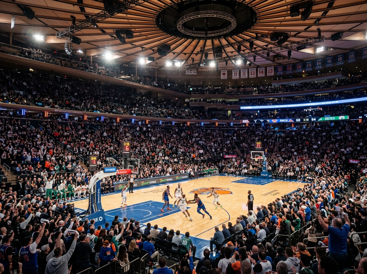 Live basketball arena used by NBA Sports Tech