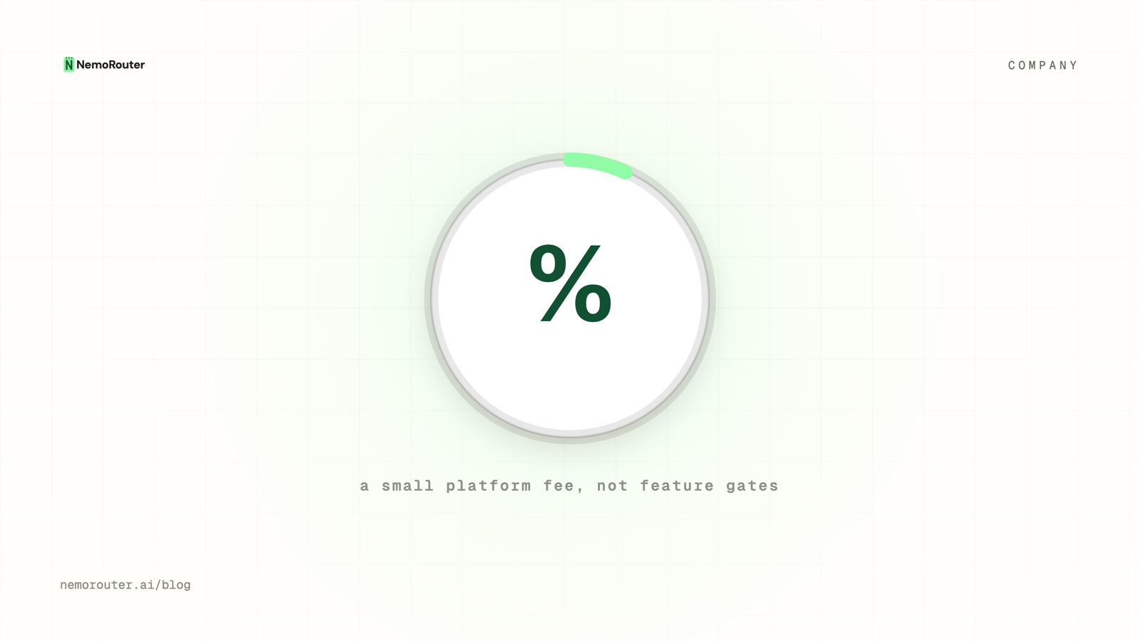 Platform Fee, Not Feature Gating