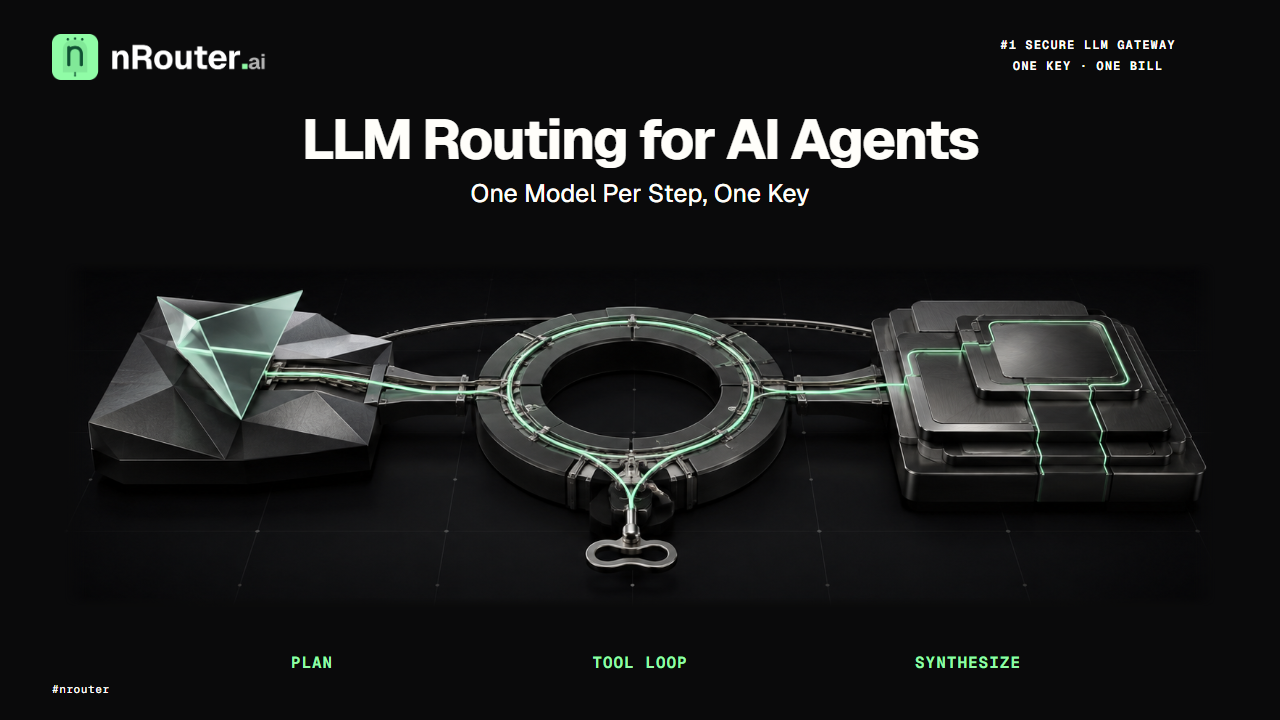 LLM Routing for AI Agents: One Model Per Step, One Key