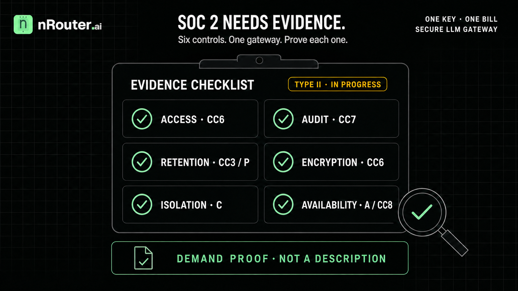 SOC 2 for an LLM Gateway: The Evidence an Auditor Asks For