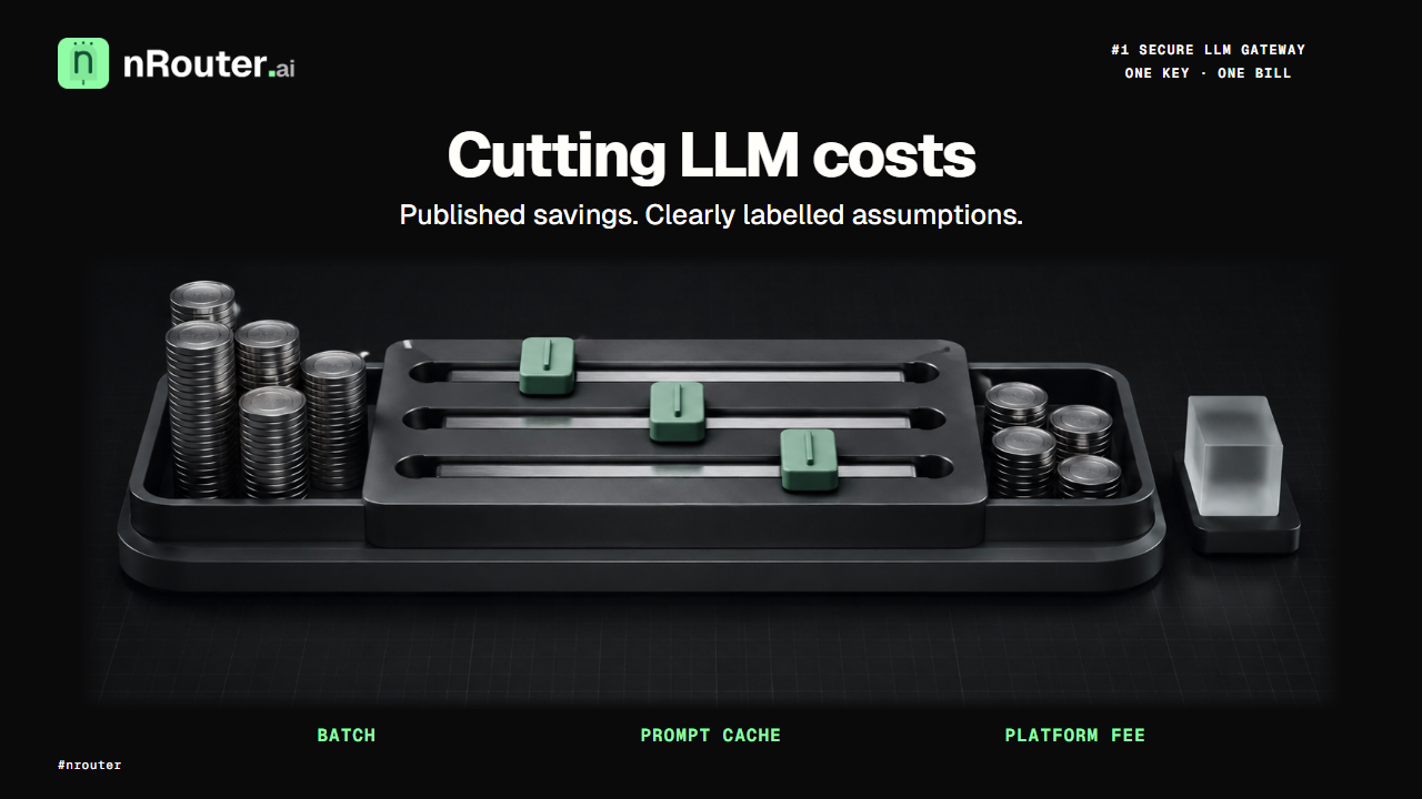 Cutting LLM costs: what published discounts actually save, and where the model is an assumption