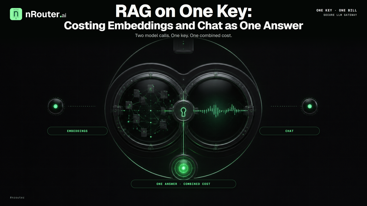 RAG on One Key: Costing Embeddings and Chat as One Answer