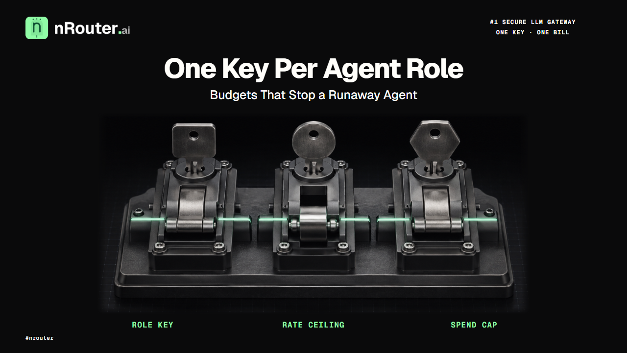 One Key Per Agent Role: Budgets That Stop a Runaway Agent